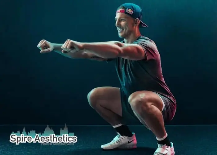 Image of man build leg muscle Telford through exercise