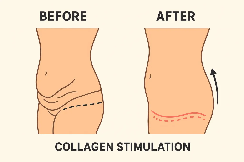 Before and after results for sagging skin after weight loss injections Telford