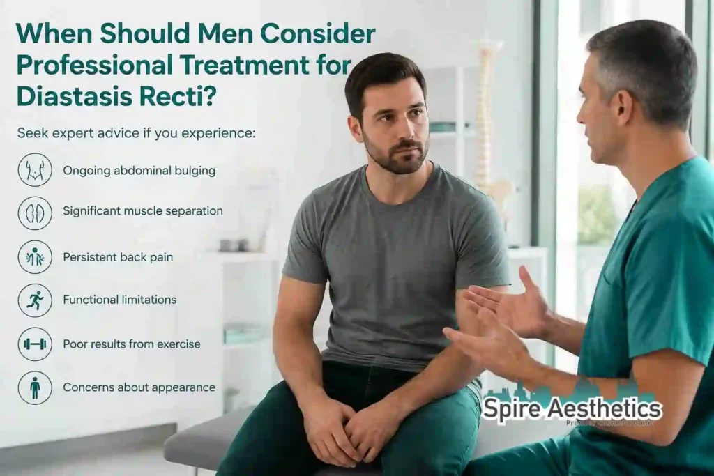 When Should Men Consider Professional Treatment for Diastasis Recti Telford?