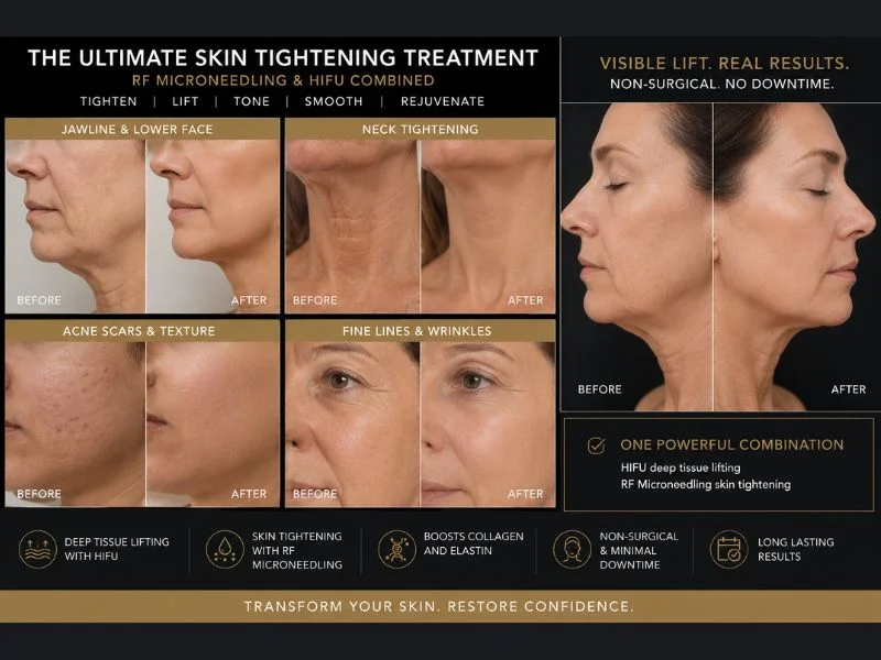 Results of combined treatment for the ultimate skin tightening treatment Telford
