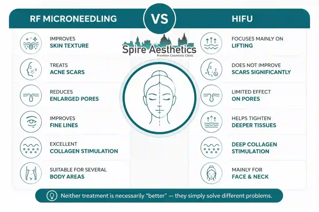 RF Microneedling vs HIFU: Which Treatment Gives Better Results Telford?